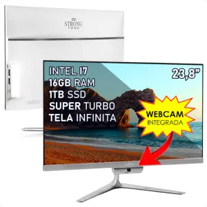 Computador All In One Intel Core I7 16gb Ssd 1tb Tela 23,8'' Strong Tech